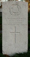 The grave of Great War casualty Alfred John Gallichan at Portsmouth (Kingston) Cemetery