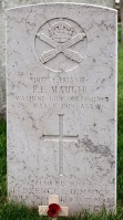 Great War casualty Machine Gun Corps Private Philip Edward Mauger's grave in St Ouen churchyard