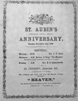 Details of anniversary celebrations (which anniversary is unknown) for St Aubin Methodist Church Sunday School