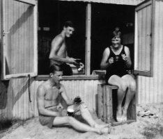 A beach hut in the 1920s