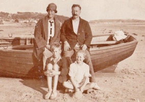 On the beach at Millbrook in 1925