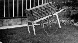 A dogs' ambulance once used by the Animals Shelter