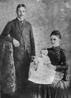 Joseph Male, born in Trinity in 1862, with his wife Selina, nee Beaucamp (1862-1930) and their first child, Henry (1886-1953)