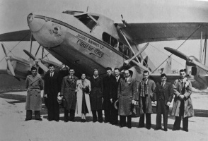 A party from Alderney arrives for a Muratti match in 1938