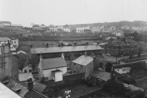 The former Married Quarters across the centre of this photograph were demolished to make way for modern housing