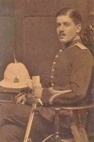 Capt Aubrey de Ste Croix of the 119th Mooltan Regiment of the Indian Army. He was photographed in 1916 at the age of 23. He was killed in action near Kut a few months later. The son of George Clement de Ste Croix and his second wife, he was educated at Tonbridge School and the Royal Military College, Sandhurst, before joining the Indian Army in 1912