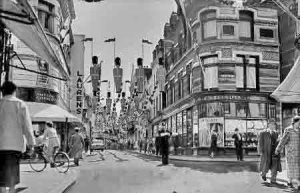 Queen Street viewed from the end of King Street in 1953