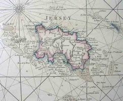 A map by Louis Stanislaus de la Rochette, published in Paris in 1781, the year of the Battle of Jersey