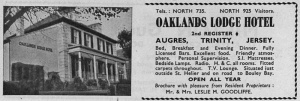 1964 tourism guide advert for Oaklands Lodge Hotel