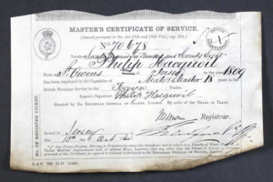 Philippe Hacquoil's master's certificate