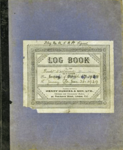 Westward's logbook, now in the possession of Jersey Heritage