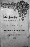 Honorary Police dinner menu