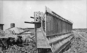 Work starts on one of the many German seawalls built throughout the islands