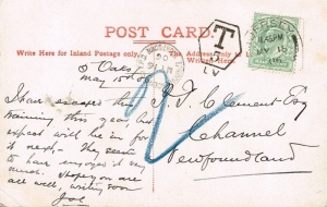 ... at Channel, Newfoundland, in 1905 and 1906