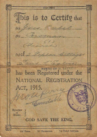 Yves Rabet's aliens registration card