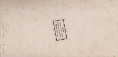 A typical back of a William Slate photograph.