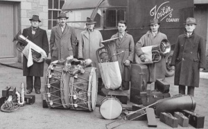 1947: Militia instruments which were hidden from the Germans see the light of day again