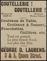 An advert for cutlery in 1914 in the Chronique de Jersey