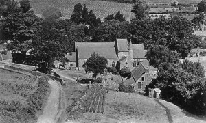 Looking down on the church