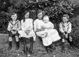 Children of James Ferdinand Charles Langlois and Desiree Saunders: Dorothy Ena, Desiree Gladys, James Ferdinand, Reginald and Douglas
