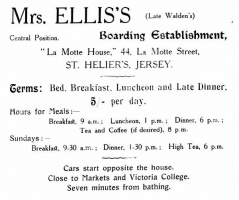 Mrs Ellis's boarding establishment