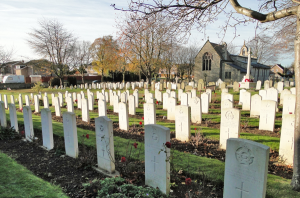 Cranwell Churchyard, last resting place of Vernon Ferguson Le Feuvre Allen