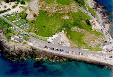 St Catherine, showing clearly the rock which islanders call Gibraltar in 1996