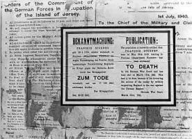 A notice regarding the execution of Francois Scornet, a French escaper