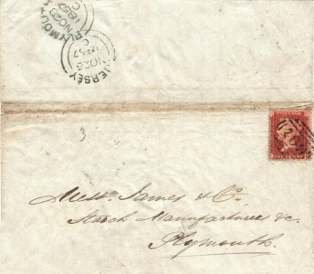 ... followed by another to the same address in 1857 ...