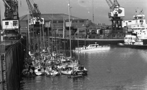 Visiting yachts in 1977 - Jersey Evening Post photograph