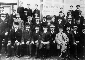 A picture of early staff members of Anderson's, a Waterloo Street decorators' merchant - the business was put up for sale in 2019 but remains open