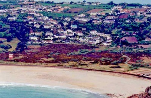 Ouaisne Common with Les Ruisseaux estate behind in 2004