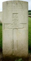 The grave of Great War casualty Henry Barnet Foster at Thelus Military Cemetery, France