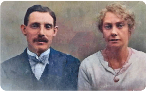 Philip Walter Le Quesne (1880-1952) and Florence Maude Marie, nee Spencer (1874-1951), daughter of Sarah Marie and John Philip Spencer, who married in St Helier in 1901 and had a daughter and a son. Florence took her father's name after her parents married two years after her baptism as Marie