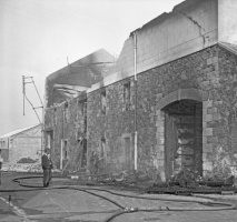 Martland store, Esplanade, fire in 1949 - Evening Post photograph