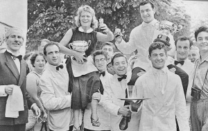 Waiters and waitresses race winners in 1957 ...