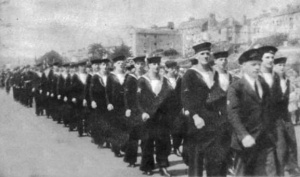 Naval contingent in the Empire Day parade