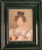 Anne Le Brocq (1797-1876), a miniature portrait painted ca 1825, wife (in that year) of Charles Francois Ramié: courtesy of Isabel Beeton