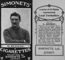 A 1925 cigarette card featuring Celtic's centre half G Kennedy