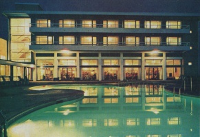 Hotel and pool in the 1960s