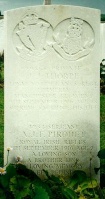The grave of Great War casualty Arthur John Francis Pirouet at Heilly Station Cemetery, Mericourt-L'Abbe, Near Albert
