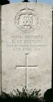 The grave of Great War casualty Raymond Le Breton, St Sever Cemetery Extension, Rouen