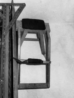 Birching stool at Newgate Street in 1975