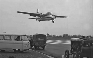 A superfreighter lands