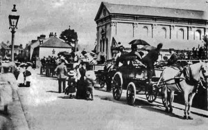 Carriages outside Georgetown Church