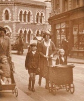 Prams in Conway Street in 1930