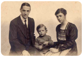 Francis Renouf Barnes (1887-1950), Mary, nee Mitchell, and Francis George Renouf Barnes (1917-2008)