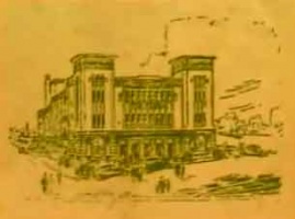 An early drawing of the cinema