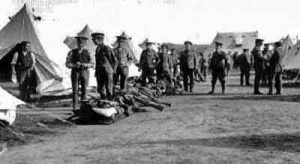 A Grouville Common camp photographed by Edwin Dale
