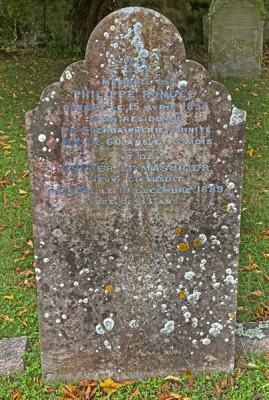 Family gravestone at Trinity Church